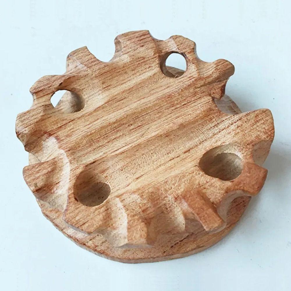 Exquisite Solid Wood Pedestal Vintage Figurines Stand Tea Sets Crafts Display Stands Stores
