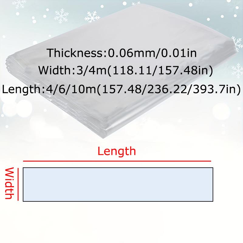 Покрытие для растений теплицы Садовое Непромокаемый пластик Устойчивый к УФ-излучению Садоводство Ветрозащитный Пылезащитный Толстый Фермерский Прозрачный