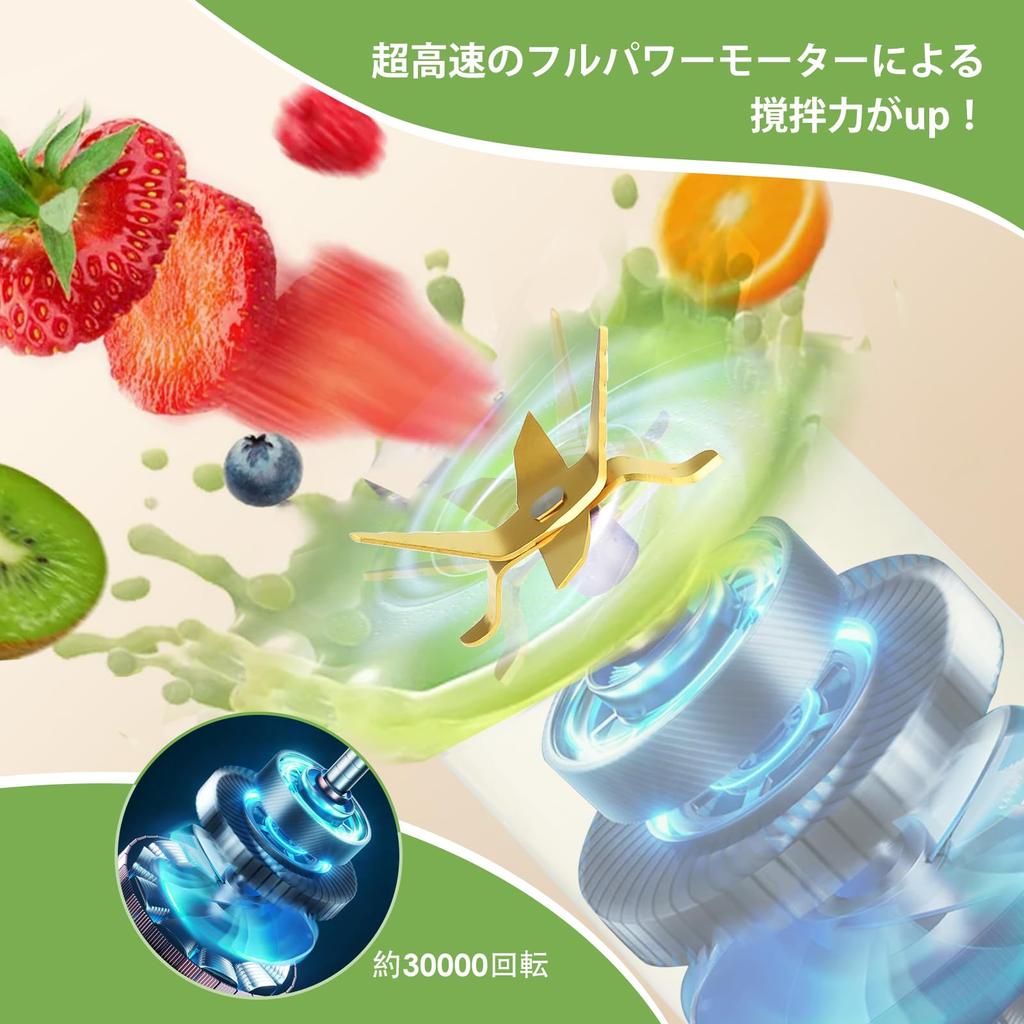 KASURAWA Can Crush Mini Bottle Perfect for 6 Blade Titanium Coated Compact but High Vegetable and Fruit Comes with a Lot of Easy to Clean Blender,