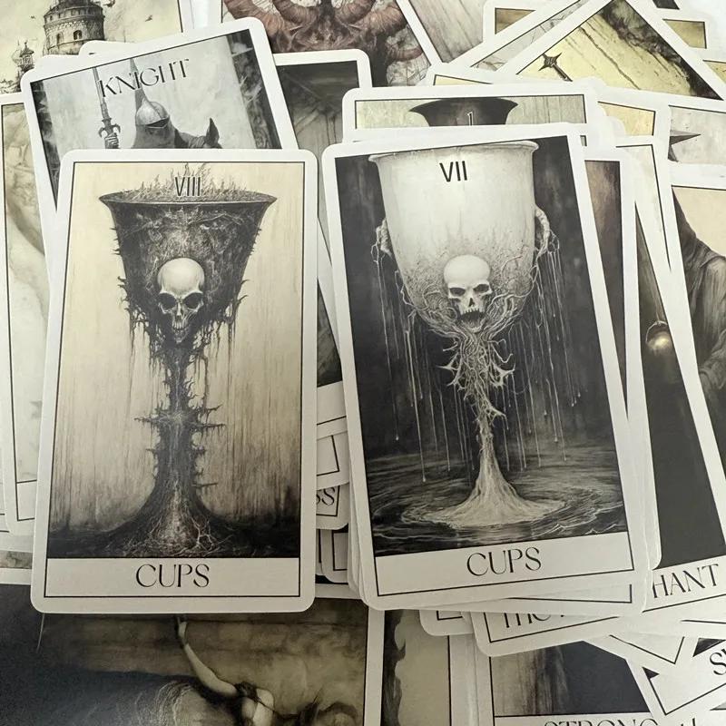 Horror Tarot Cards Wait 78 Tarots Board Games Leisure Entertainment Family Gatherings Gothic Tarot Deck