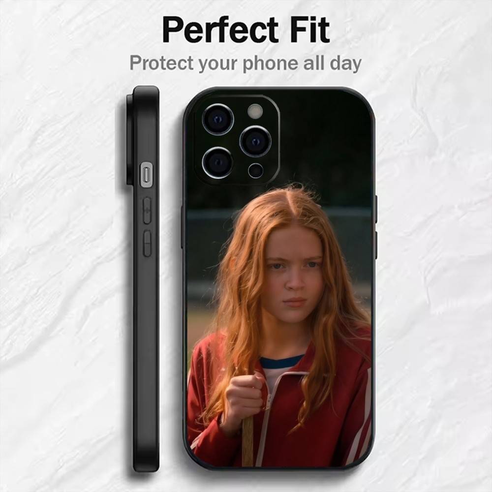Sth M-Mex Actor S-Sadie S-Sink-kkS Phone Case For iPhone17,16,15,14,13,12 Plus,Max Soft Silicone Black Cover