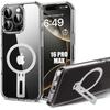 Protective Case - BOOLING - for iPhone 16 Pro Max - Transparent Silicone - Shockproof - Integrated Stand