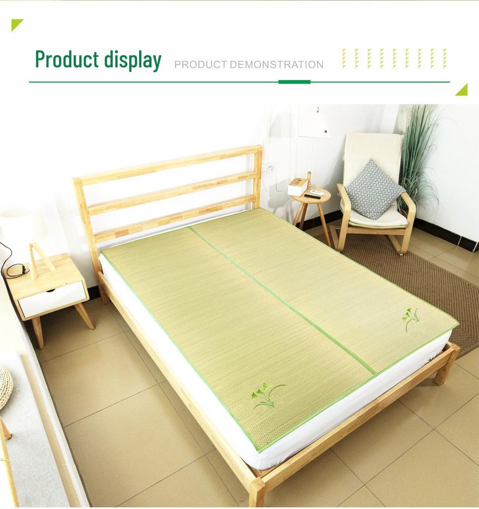 1.8m Natural Straw Soft Grass Reed Mat – Cooling Floor Mattress for Double Bed or Dorm, Woven 0.9m