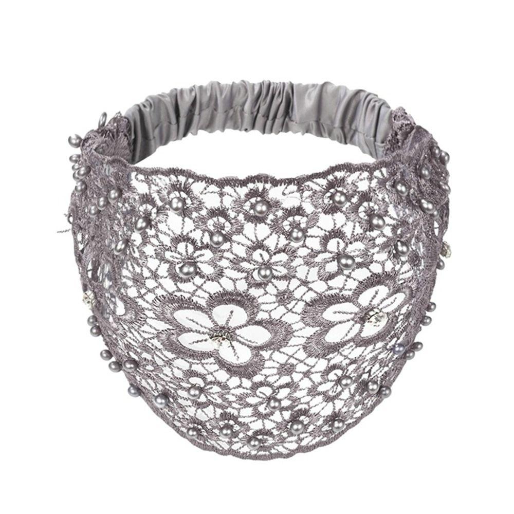Cover Flower For Women Makeup For Girls Diamond Wide Side Hair Accessories Women Hairband Lace Hair Hoop Korean Style Headband