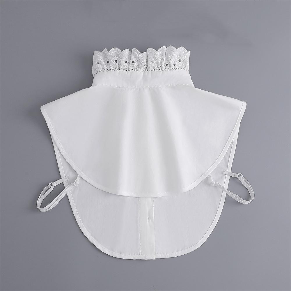 Korean Hollow Out Lace Fake Collar for Sweater Blouse Shirt Detachable Shirt Collar Neckwear Lapel Blouse Top False Collar