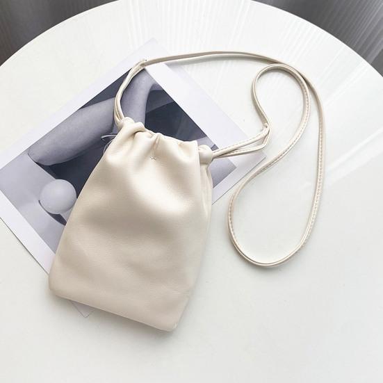 Women's Mobile Phone Bag Faux Leather Crossbody Phone Bag Solid Color Portable