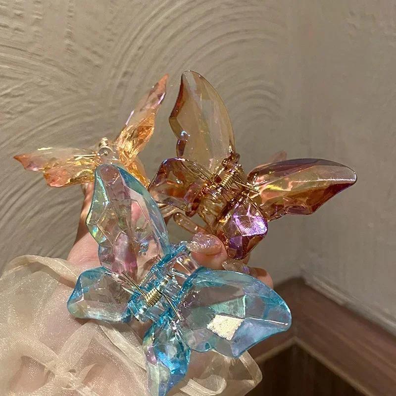 Летняя женская мода русалка кристалл бабочка заколка для волос чувство роскоши элегантный дизайн женская мода изысканные подарки на день рождения