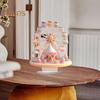 Dessert Ferris Wheel Ornament 2D Flat Acrylic Decoration with Base Non-3D Desktop Ferris Wheel Ornament for Desk Bookshelf Bedside Table