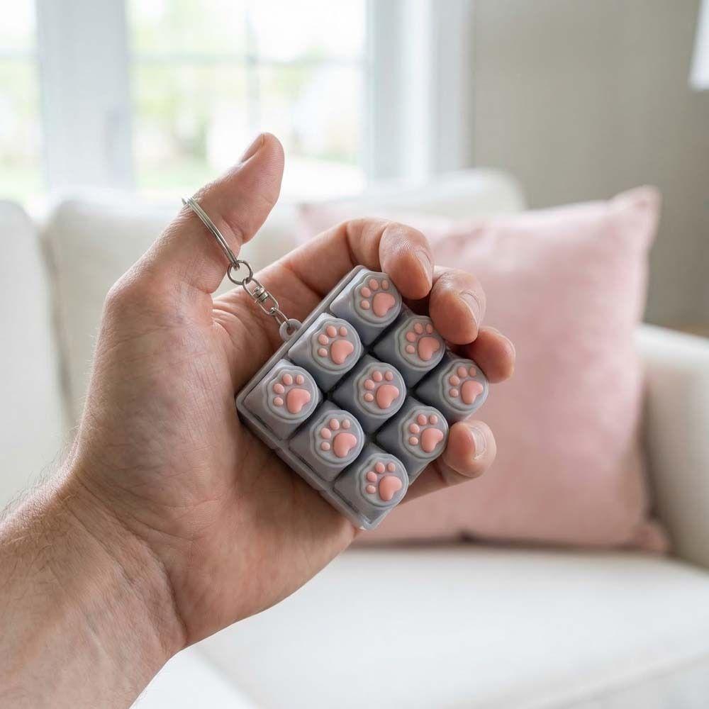 Mechanical Keycaps Cat Paw Keychain 9 Keyboard Stress Relief Pendant  Pass Time