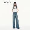 MO&Co. Women's 2025 Fall Retro High-Waist Wide-Leg Denim Jeans
