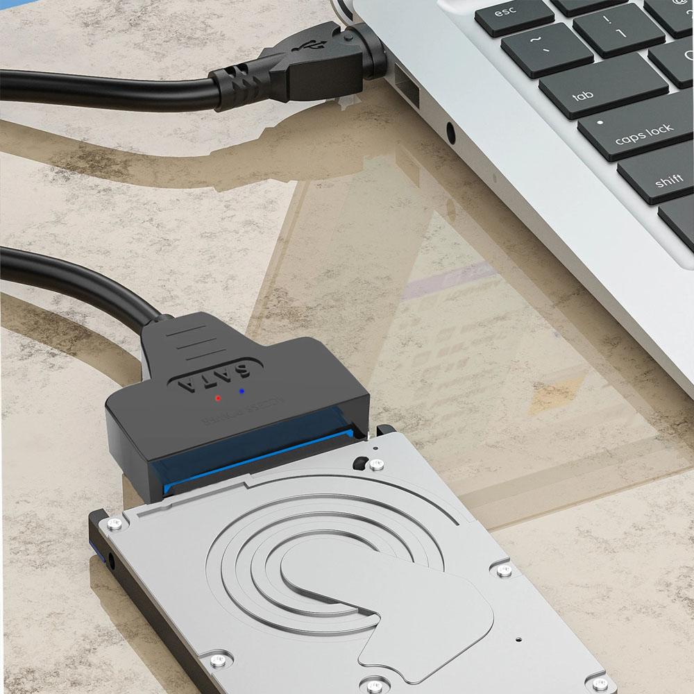 Адаптер SATA на USB 3.0 для 2,5-дюймового HDD/SSD с USB Type C и высокоскоростной передачей данных 5 Гбит/с