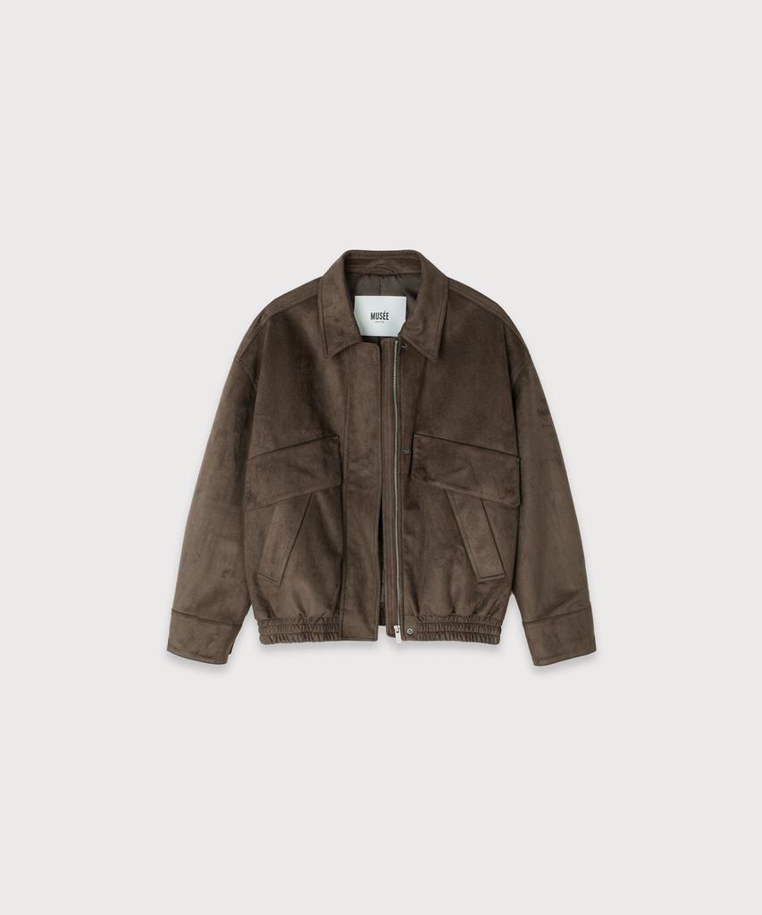 Musee Finale Suede Bomber Jacket_Brown