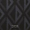 Dior Cd Diamond Series Long Double Fold Leather And Canvas Wallet Men wallet Black 2ESBC002DCO-H43E