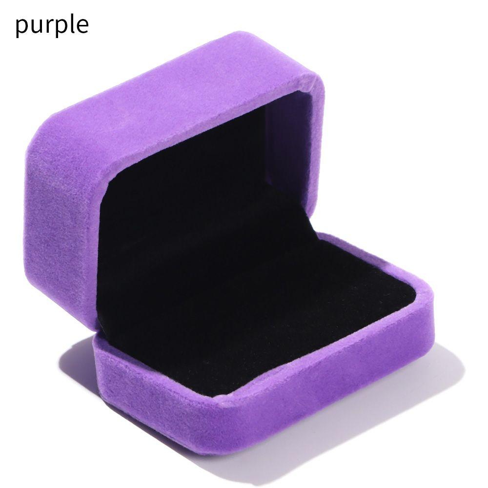 Engagement Wedding Square Storage Box Couple Double Ring Box Display Box Velvet Jewelry Case