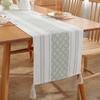 Modern Minimalist Japanese Cotton Woven Jacquard Table Runner Couch Cover Bed Throw