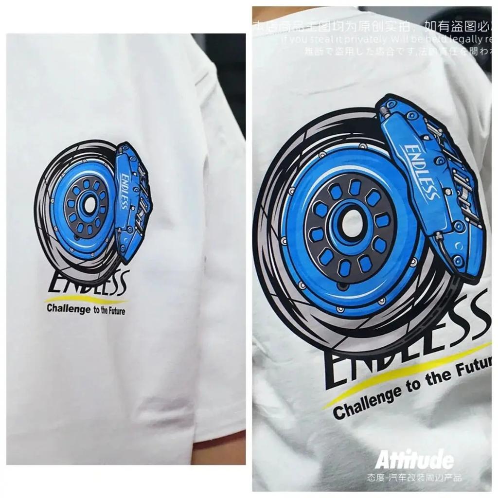 New Jdm Modified Car Endless Brake TShirt Breathable Sweat Absorption ShortSleeved Unisexs And Unisexs TShirt Motorcycle Tee