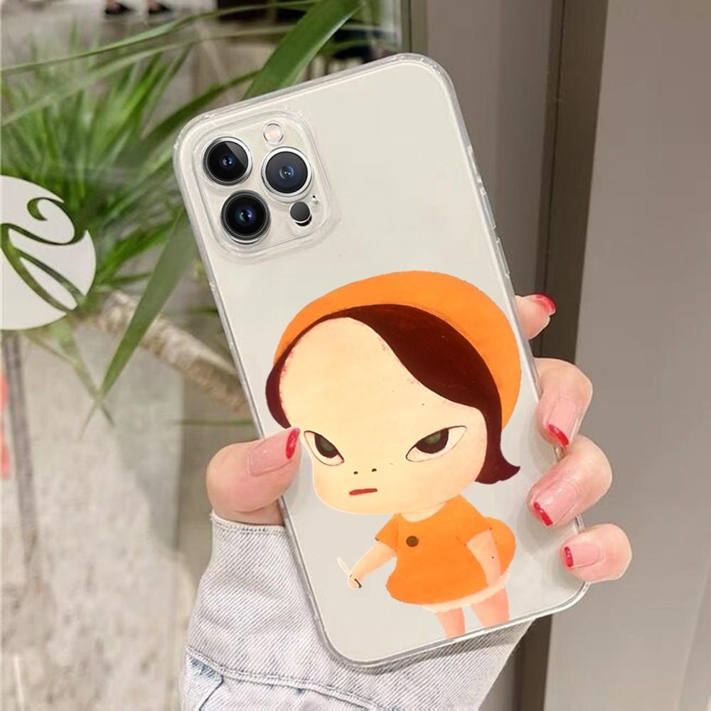 Арт Мультяшный Эстетичный Чехол Yoshitomo Nara Для iPhone 15 13 14 Pro Max XS XR 12 11 Pro 13 Mini 6 7 8 Plus Мягкая Прозрачная Задняя Крышка