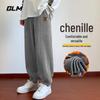 GLM Мужские зимние тяжелые шенилловые брюки с манжетами для повседневной носки