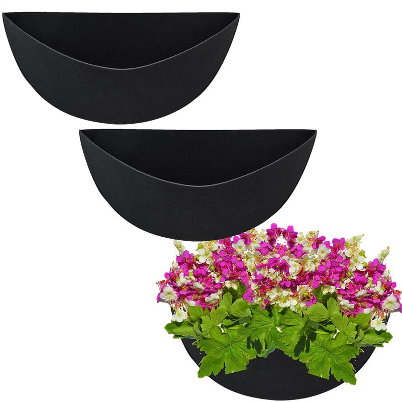 3pcs Planter Basket Liners Half Round Fabric Felt Flower Pots Liner Plant Garden Decoration Replacement Liners For Outdoor Decor
