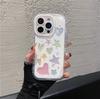Цветная любовь Apple относится к Apple 17PROMAX/iPhone Apple 13/14 цветной чехол кремовый чехол для мобильного телефона