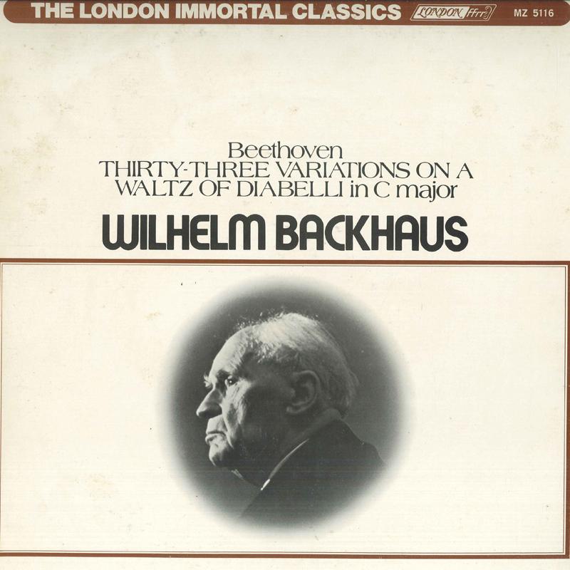 LP Record WILHELM BACKHAUS - Beethoven Variations on Diabelli's MZ5116PROMO LONDON 1974 Japan Classical Used