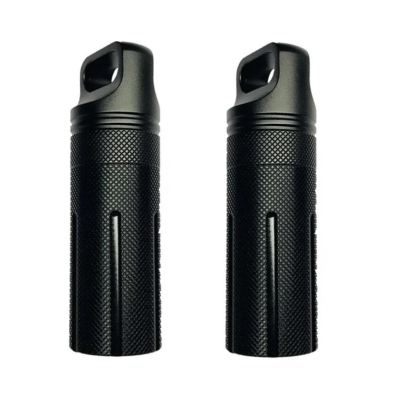 2 шт., алюминиевая бутылка с телескопической ложкой, водонепроницаемый чехол для таблеток, герметичный брелок для ключей, аксессуары для уличных инструментов