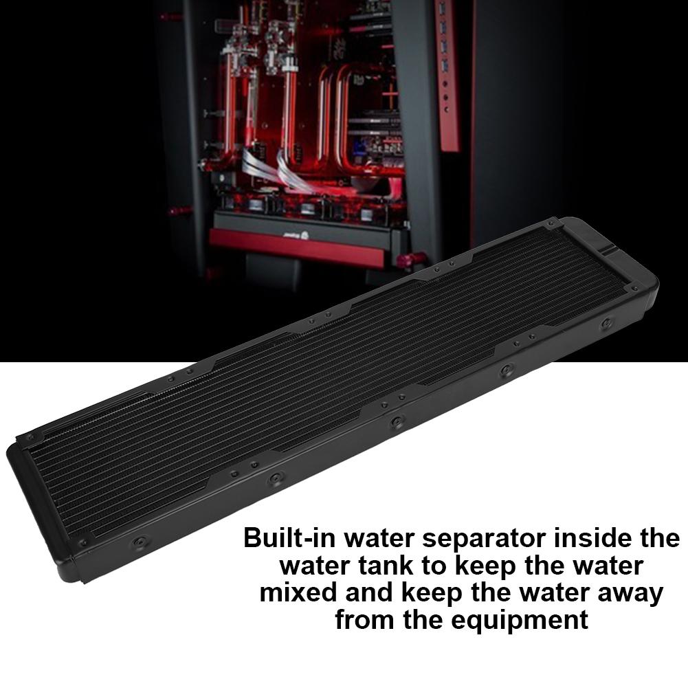 Water Cooling Radiator 18 Tubes Black Aluminium Alloy Heat Exchanger Computer Accessories