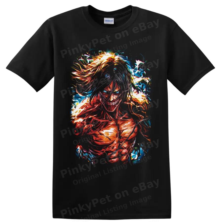 Eren Yeager Attack Titan Attack on Titan Anime Graphic T Shirt Color Burst Tee