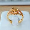 Gold Imitation Gold Flower Opening Ring Women'S Fashion Temperament Light Luxury Hand Jewelry