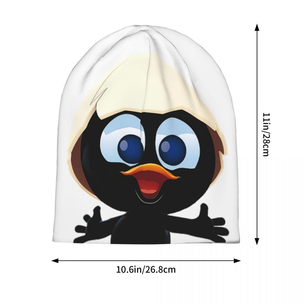 Cute Calimero Bonnet Hats Fashion Ski Cartoon Skullies Beanies Hat Unisex Warm Dual-use Cap