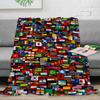 World Flag Blanket Warm Flannel Throw Blanket Flags of All Countries of The World Blankets for Bed Couch Sofa Home Decor Gifts