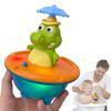 Automatic Spraying Crocodile Bath Toy LED Light & Rotating Shower Head Fun