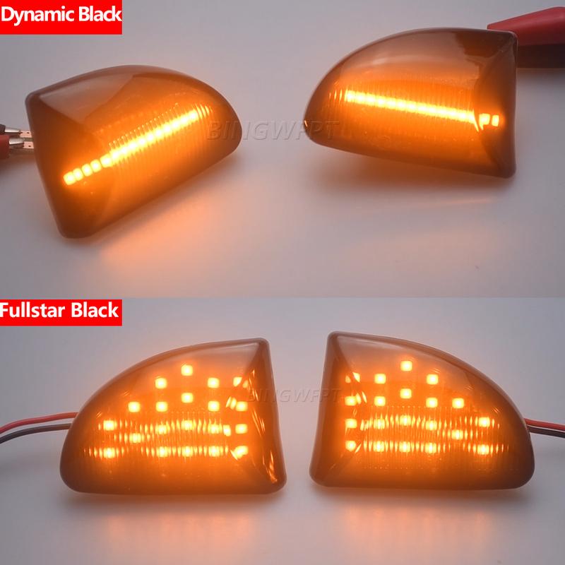(Left+Right) For Mercedes Benz Smart Fortwo W451 Coupe Cabrio LED Dynamic Turn Signal Side Marker Light Sequential Blinker