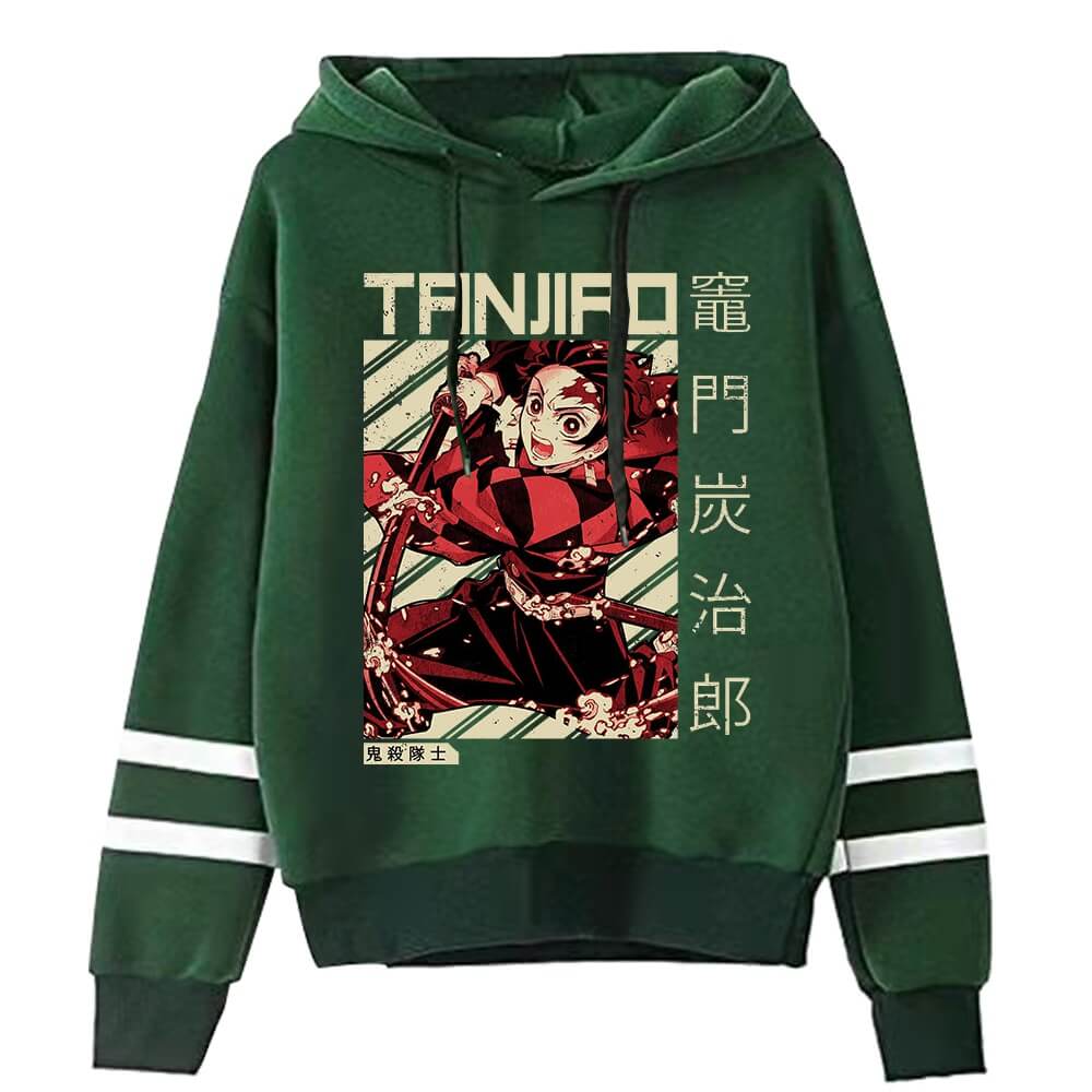 Anime Demon Slayer Hoodie Kamado Tanjirou Kamado Nezuko Printed Hoodies Hooded Sweatshirts Tops Pullovers