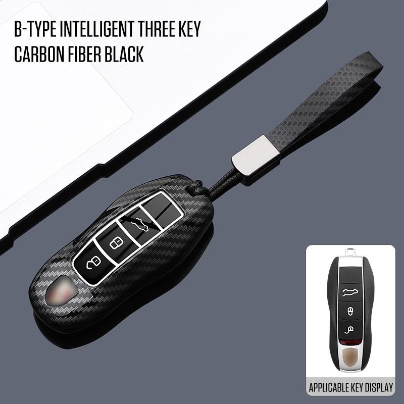 Porsche Carbon Fiber Key Cover for Panamera, Cayenne, Macan, 718, Taycan