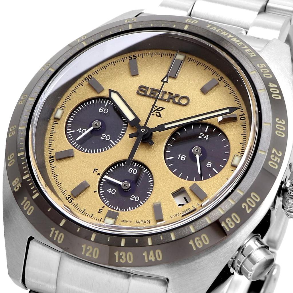 SEIKO PROSPEX Speed Timer SPEEDTIMER Solar Chronograph SOLAR CHRONOGRAPH SSC817P1 Изогнутые часы с сапфировым стеклом Gold Overseas Model [Seiko] Мужские [Товар]