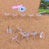 Push P 500-count Flat Clear Thumb Tacks Steel Point and Plastic Head for Corkboard and Wooden Photo Wall (Clear-500)
