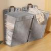 Foldable Laundry Basket Punch Free Wall Hanging Waterproof Washing Clothes Storage Organizer Adhesive Laundry Basket Hamper