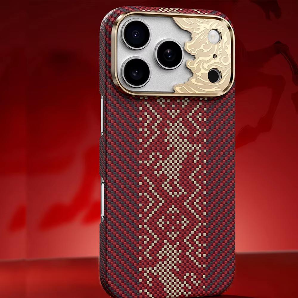 Керамический чехол Benks серии Kevlar для iPhone 17 Pro Max, позолоченный, тактильный, тканый, из арамидного волокна, магнитный чехол для iPhone 17 Pro