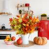 Artificial Canadian Maple Leaves Flower Arrangement Fall Thanksgiving Harvest Decor Home Party Wedding Centerpieces Decoration