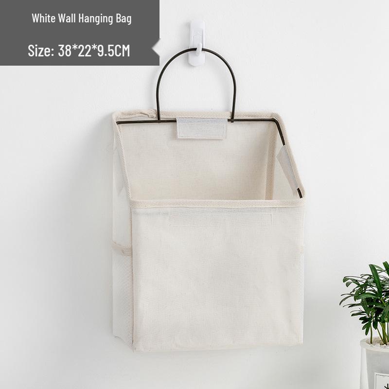 Wall-Mounted Cotton Linen Dormitory Storage Bag