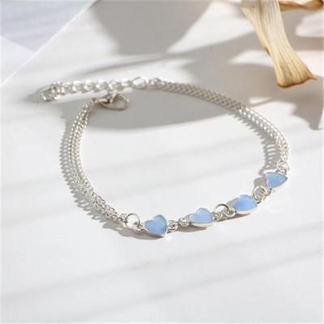 Fashion Luminous Love Heart Pendant Bracelets For Women Wrist Punk Unique Design Jewelry Girl Gift KTY