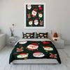 Cartoon Christmas Santa Set Bedding Duvet Cover Set Duvet Cover Pillowcases  (1*Duvet Cover 2*Pillowcases, without duvet insert)