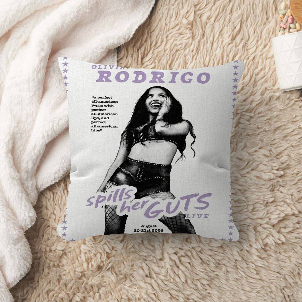 Singer OOlivia RRodrigo Decorative Room Aesthetics Pillow Case Home Decor Bedroom Sofa Bed Couch Pillow Cover x