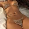 Handmade Sexy Jewelry Crystal Lingerie Chain Set for Women Bling Rhinestone Body Chain Beach Bikini Underwear Jewelry