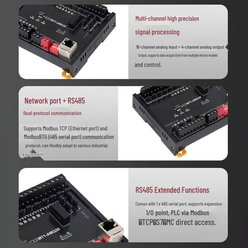 Aimoxun MODBUS Analog/Digital I/O Data Acquisition Module