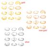 12pcs/set Open Girls Adjustable Beach Joint Finger Rings Tail Ring Toe Ring Set Foot Ring