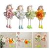 Artistic Girl Doll Hangings With Flower Exquisite Girl Doll Embellishment With Flower Accent For Fashionable Display