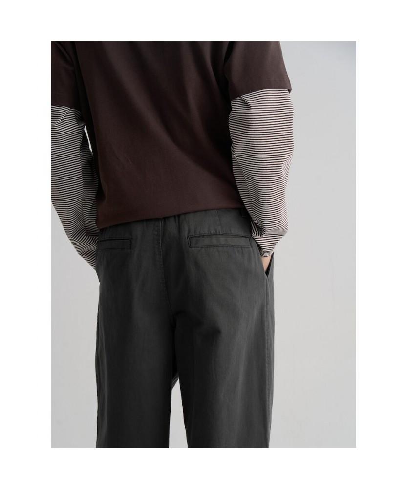 8SECONDS Garment-Dyed Wide Tapered Fit Pants Ash