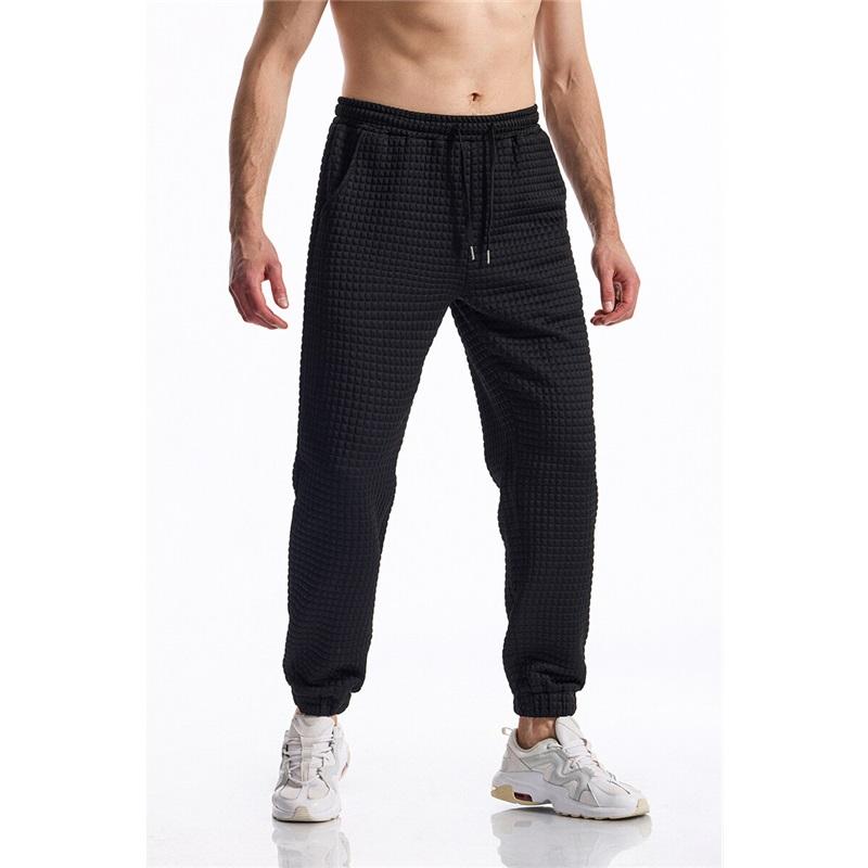 Grid Design Fabric Men's Casual Sports Pants Gym Sport Trousers For Men Jogger Sweatpants Running Workout Jogging Long Pants